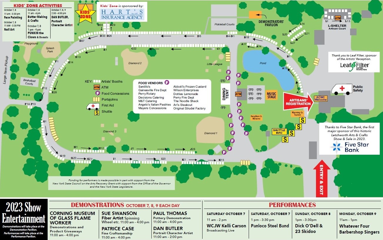Letchworth State Park Craft Show 2024 Map Kaela Maridel